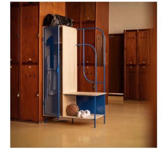 Mueble perchero 1 puerta y 1 balda