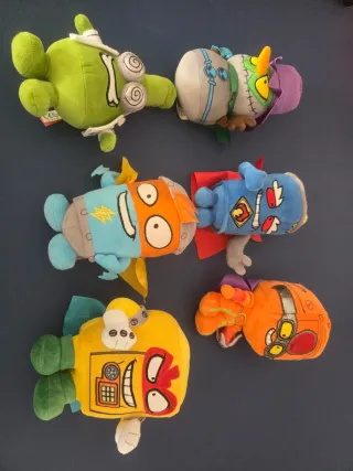 Lote 6 peluches Superzings