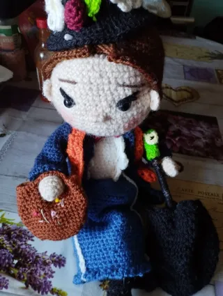 Muñeca Amigurumi Mary Poppins