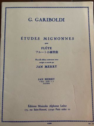 Gariboldi Estudios Mignonnes Flauta