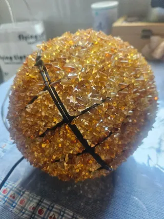 Lámpara de mesa esférica cristal