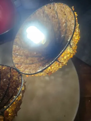 Lámpara de mesa esférica cristal