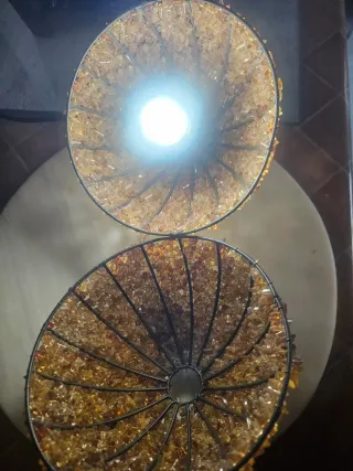 Lámpara de mesa esférica cristal