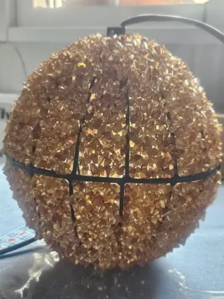 Lámpara de mesa esférica cristal