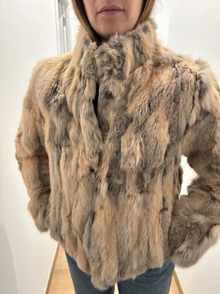 Abrigo de piel de conejo