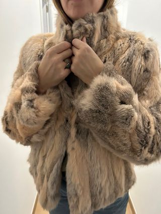 Abrigo de piel de conejo