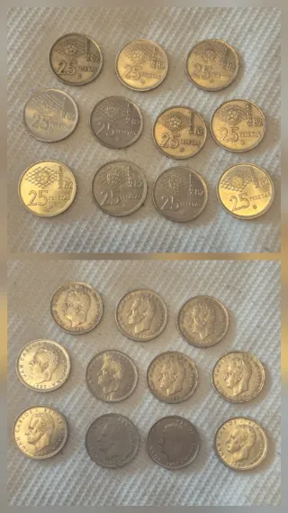 43 Monedas Pesetas Mundial 82 (25, 50, 100)