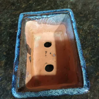 Macetero Bonsái Cerámica Azul