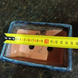 Macetero Bonsái Cerámica Azul