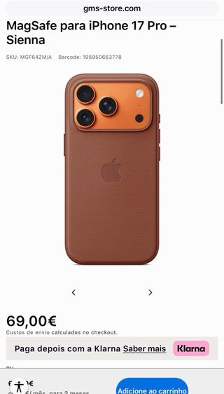 Capa iPhone 17 Pro TechWoven Sienna