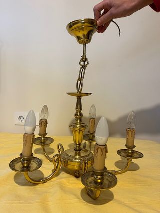 Lámpara de techo vintage dorada