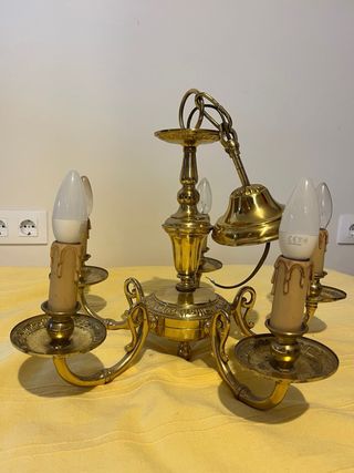 Lámpara de techo vintage dorada