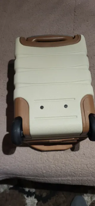 Mala de cabine Flight Knight bege e castanho