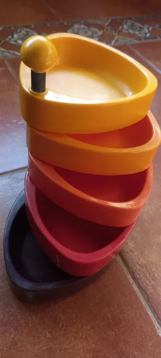 Bandeja aperitivos vintage vertical plástico