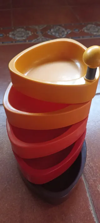 Bandeja aperitivos vintage vertical plástico