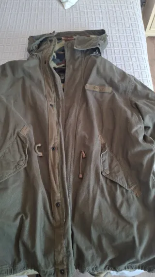 Parka Schott Militar Verde Talla L