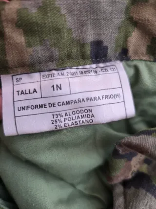 Uniforme de campaña de frío