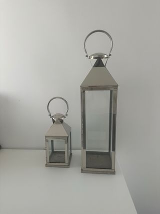 Farol Decoración Plata El Corte Inglés