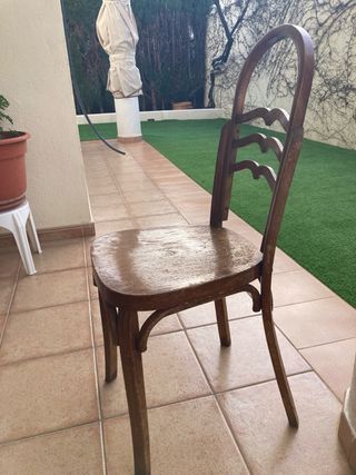 Mesa y 6 Sillas Vintage Madera maciza