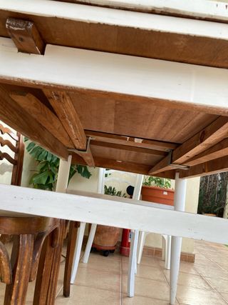 Mesa y 6 Sillas Vintage Madera maciza