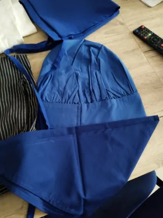 Divisa da chef bianca e blu