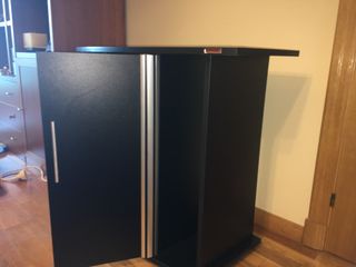 Acuario Pecera Wave con Mueble Negro