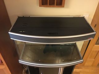 Acuario Pecera Wave con Mueble Negro