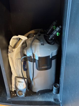 Acuario Pecera Wave con Mueble Negro