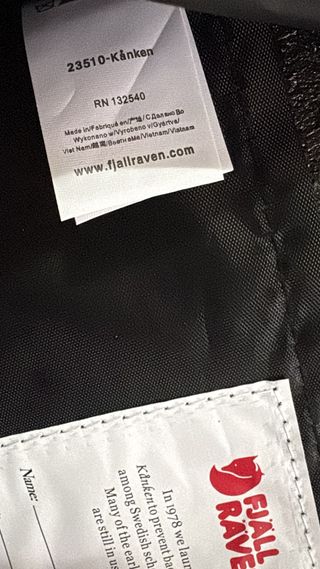 Zaino Fjallraven Kanken Nero Rosso
