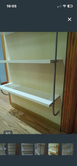 Estantería librería madera y metal