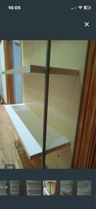 Estantería librería madera y metal