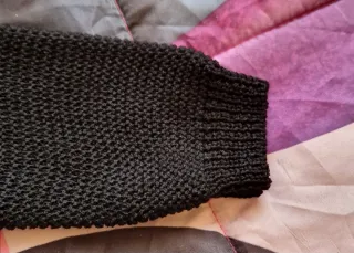 Maglione donna nero con perle