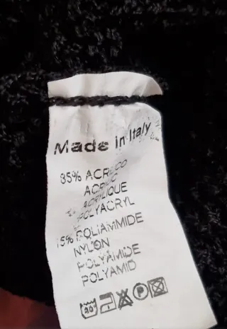 Maglione donna nero con perle