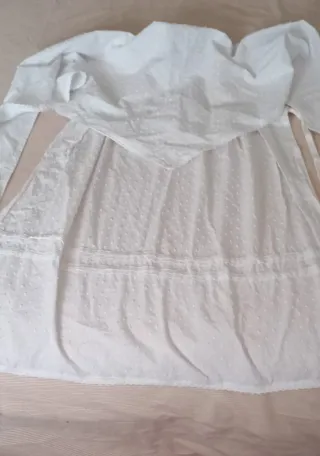 Pico y delantal niña blanco