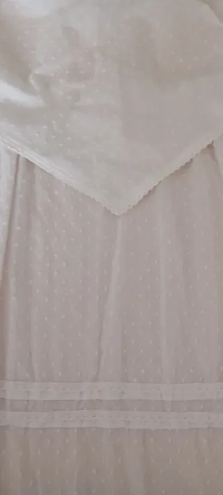 Pico y delantal niña blanco