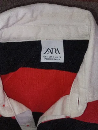 Polo Zara rayas naranja y negro