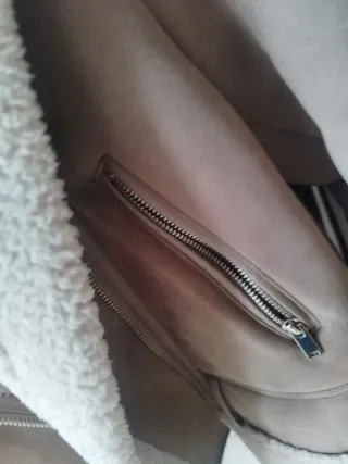 Cazadora polipiel efecto borrego