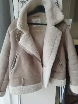 Cazadora polipiel efecto borrego