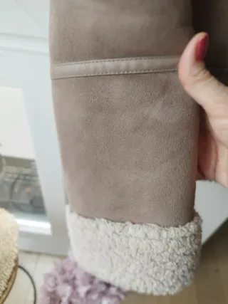 Cazadora polipiel efecto borrego