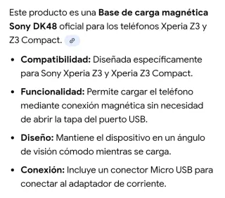 Base de carga magnética Sony DK48