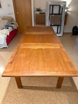 Mesa comedor extensible madera