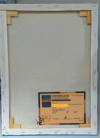 Dipinto acrilico su tela "Tramonto mare".