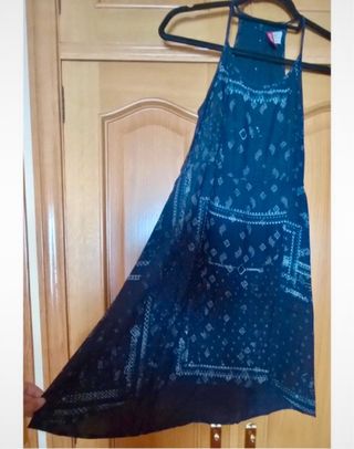 Vestido boho azul estampado ligero verano
