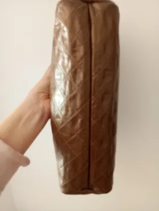 Borsa vintage trapuntata con catena oro