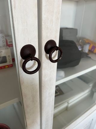 Vitrina Blanca Madera Maciza y Cristal