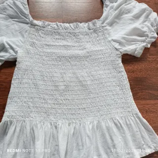 Blusa blanca vintage talla S