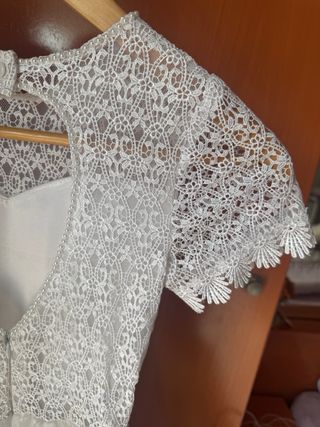 Vestido de niña para comunión blanco. Talla 12 año