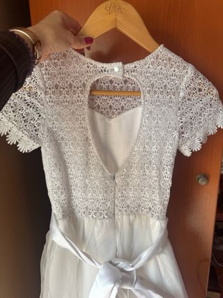 Vestido de niña para comunión blanco. Talla 12 año