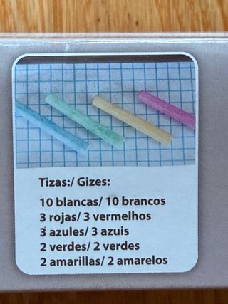 Lamina de Pizarra adhesiva y 20 tizas