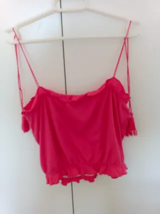 Top rosa TopShop con tirantes